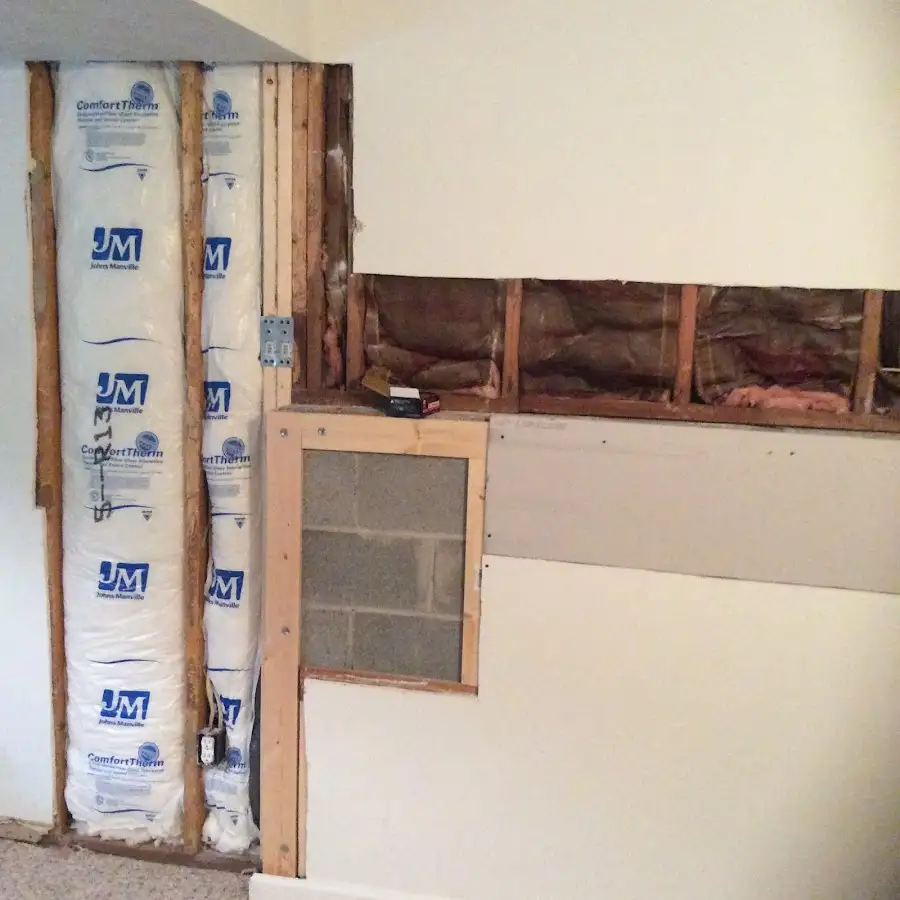 Wall insulation replacement during Contents Cleaning & Restoration in Camillus